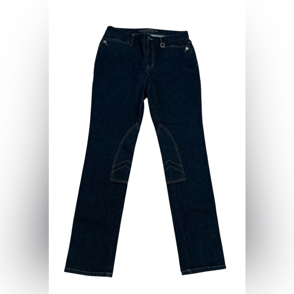 Lauren Ralph Lauren Jeans Co. Equestrian Breeches Knee Patches Size 6 Dark Denim
